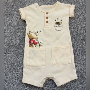 Disney Winnie The Pooh Baby Cream Romper